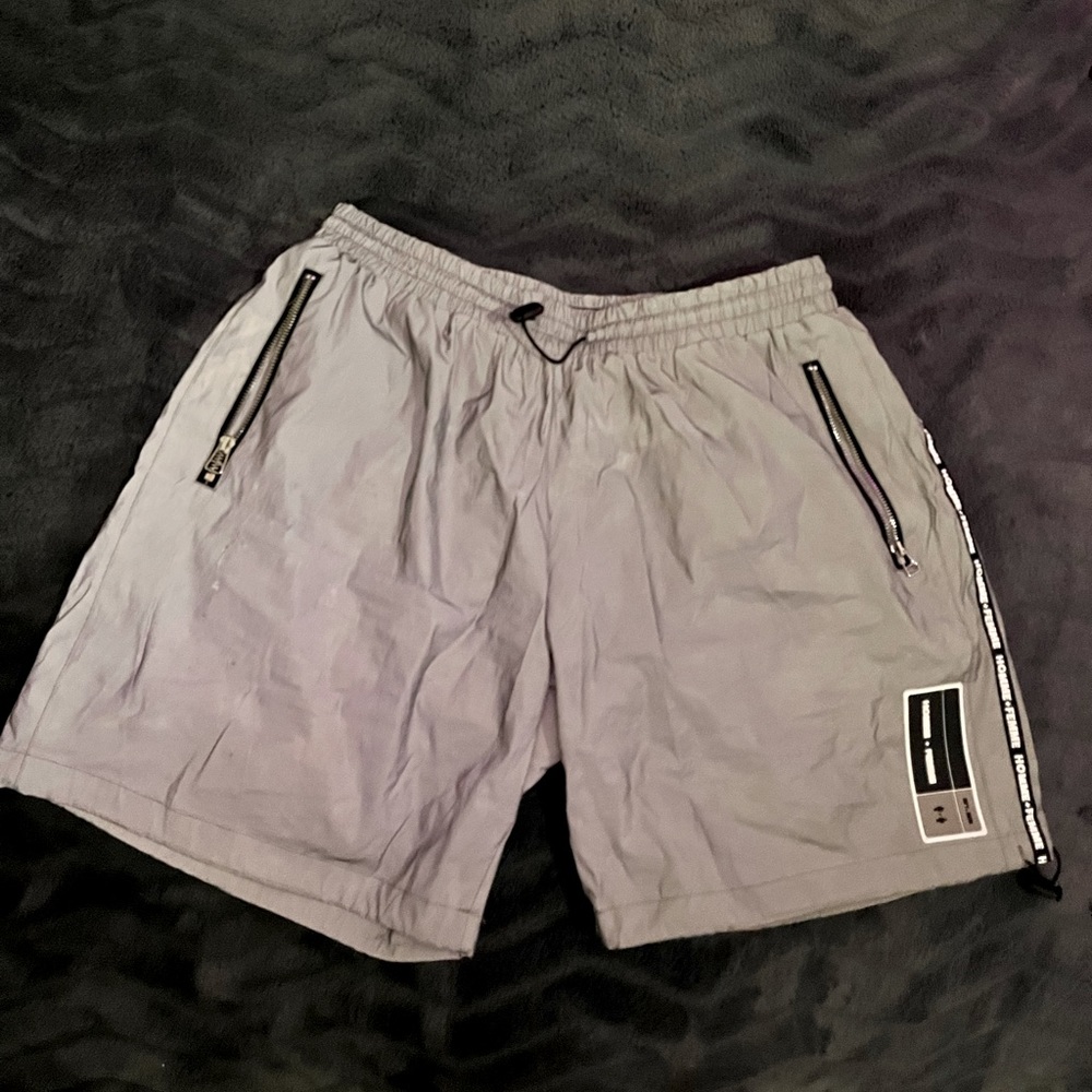 Pleasures Grey Reflector Shorts